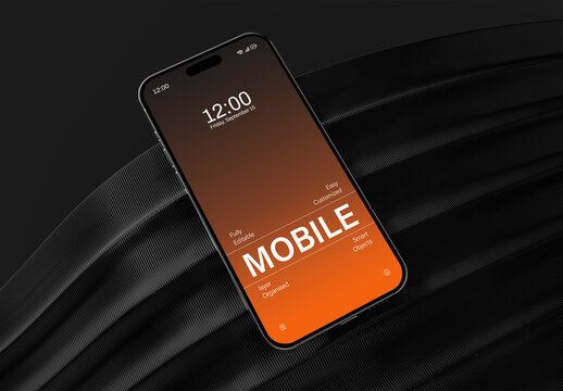 Phone Mockup Dark Theme