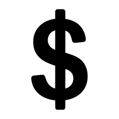 Obraz premium dollar sign isolated on white