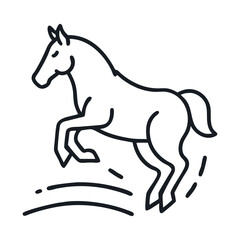 Horse run cycle. Walking trotting and galloping horse. Vector illustration isolated on a white background