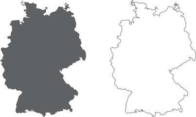 vector illustration of simple abstract map of Germany