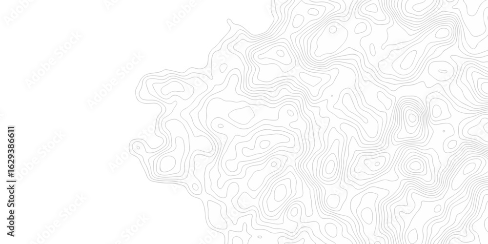 Poster abstract vector lines topographic contour lines grid map seamless pattern. geographic mountain relie