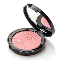 pink blush in an open black circular case