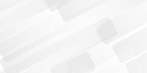 White and gray overlap triangle geometric technology pattern. minimal rectangle randomly arranged white lines transparent web square background layers. overlapping presentation design.