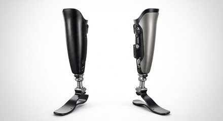 Advanced prosthetic limbs showcasing medical technology and rehabilitation innovation