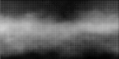 fun beautiful black and white shadow halftones retro pop art funky urban colorful comic book. Dotted halftone gradient texture. Vanishing polka dot background. Repeating dots gradation pattern
