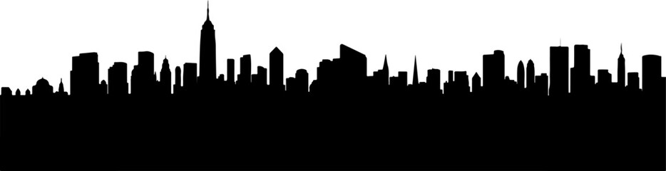 Urban City Skyline Silhouette &ndash; Modern Cityscape Design" vector