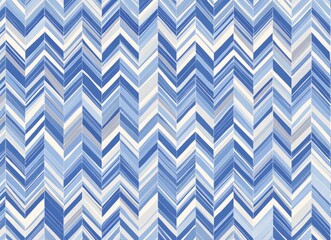 Repeating chevron pattern in shades of blue and white
