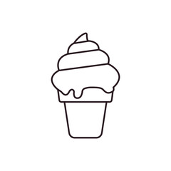 ice cream cone food snack sweet dessert gelato soft ice emoji symbol sign icon vector illustration isolated flat