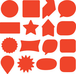 4.epsCollection of orange geometric shapes and speech bubbles.eps