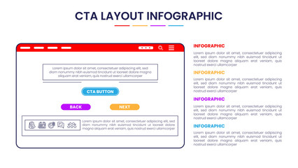 CTA Layout Infographic Design Template