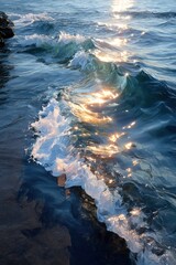 Ocean waves at sunrise