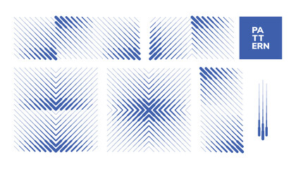 Abstract Geometric Halftone Pattern in Blue, Modern Vector Illustration