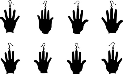 Obraz premium “Ornamental Tulip and Pomegranate Motif Vector Icons” 