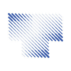 Fototapeta premium Abstract T Letter Halftone Dotted Lines Pattern Design Vector Illustration
