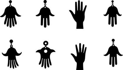 “Ornamental Tulip and Pomegranate Motif Vector Icons”
