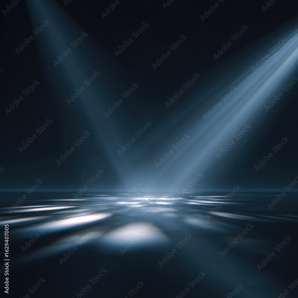 Aufkleber clean studio lighting with diffused rays and dark background