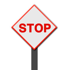 Stop road traffic sign board 
