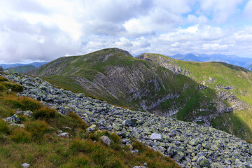 Wide Mountain View with Rocks