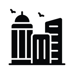 Check out this glyph  style icon of shopping complex entrance