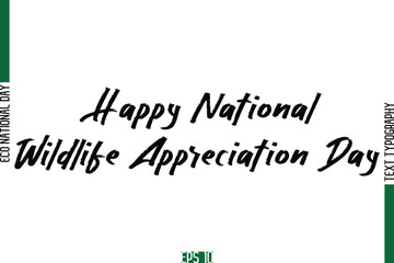 Happy National Wildlife Appreciation Day.eps