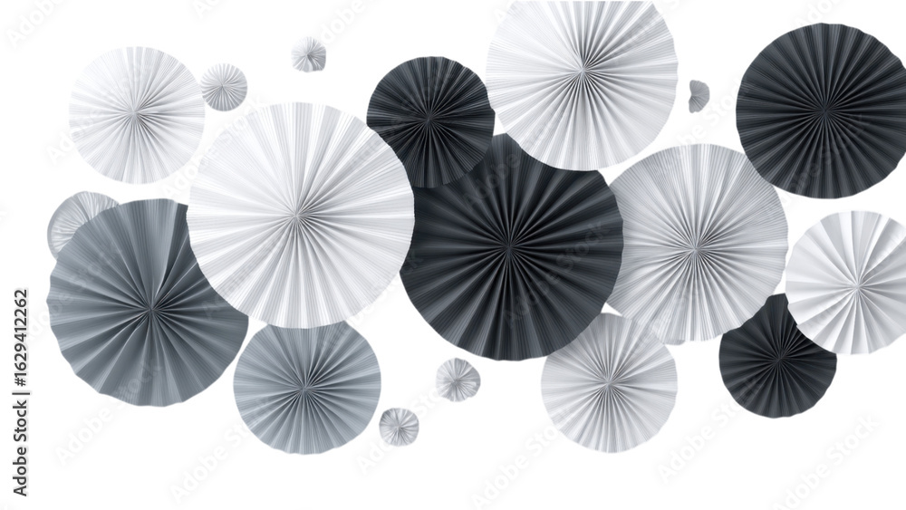 Aufkleber abstract geometric distributed cutouts in varying colors and sizes