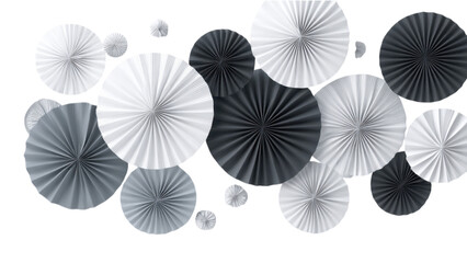 Naklejka premium Abstract Geometric Distributed Cutouts in Varying Colors and Sizes