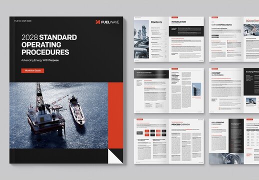 Standard Procedures Brochure Template for SOP Manual Layouts