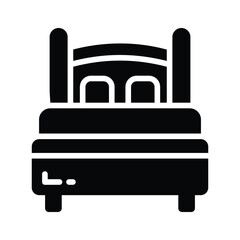 Get this premium line style icon of bed interior