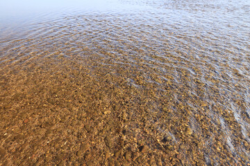 texture clear river water top view