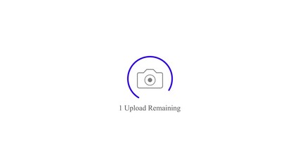 Advanced glowing loading bar with 1 file upload remaining text and circular rotating loader icon animation for futuristic user interface concept
