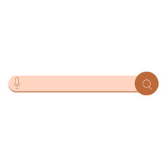 Minimalist Peach Search Bar Interface
