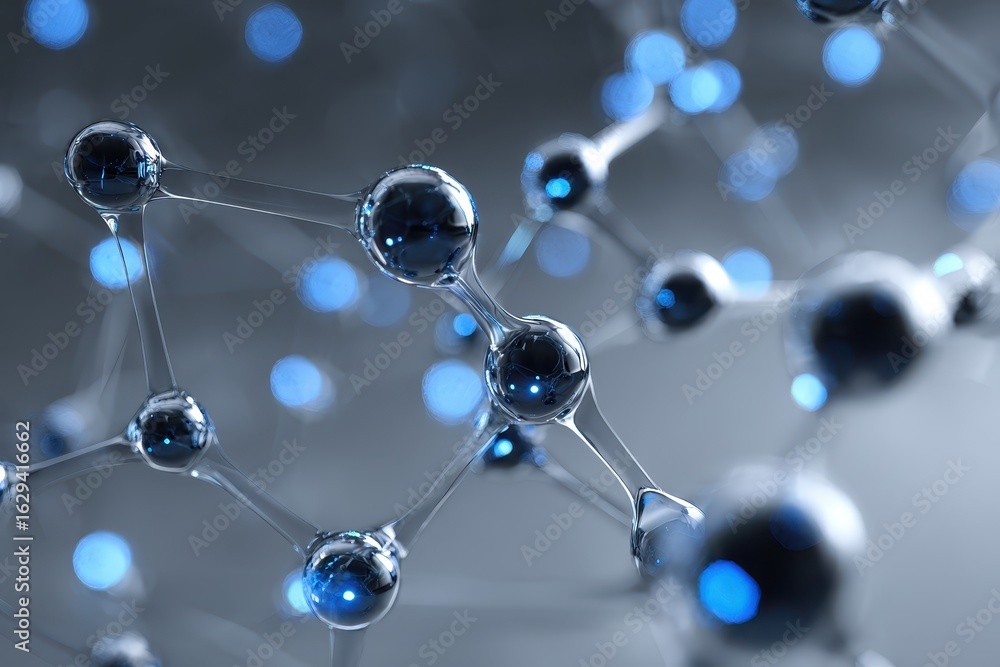 Aufkleber artistic depiction showcasing nanotechnology with luminous elements illustrating the intricate conne