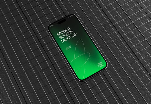 Smartphone Mockup Dark Grid