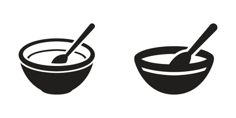 Kitchen food bowl silhouettes