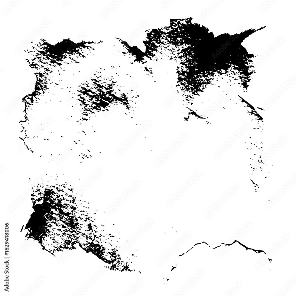 Aufkleber abstract black and white grunge texture with rough edges and distressed surface creating a dynamic v