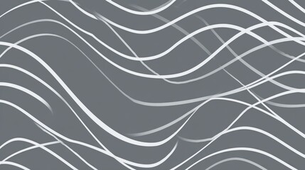 Fototapeta premium Flowing, waving lines on a grayscale background