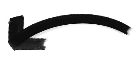 Hand Drawn Black Arrow Symbol in Brush Style