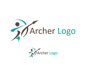 archery logo creative design concept sport abstract arrow