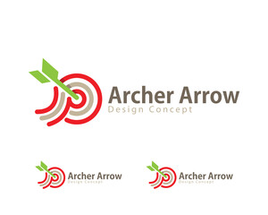 archery logo creative design concept sport abstract arrow