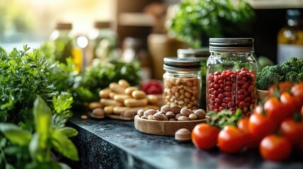 Nutritional energy biohacking strategy food-based vitality support metabolism enhancement meal planning supplement habit personal diet improvement wellness routine concept