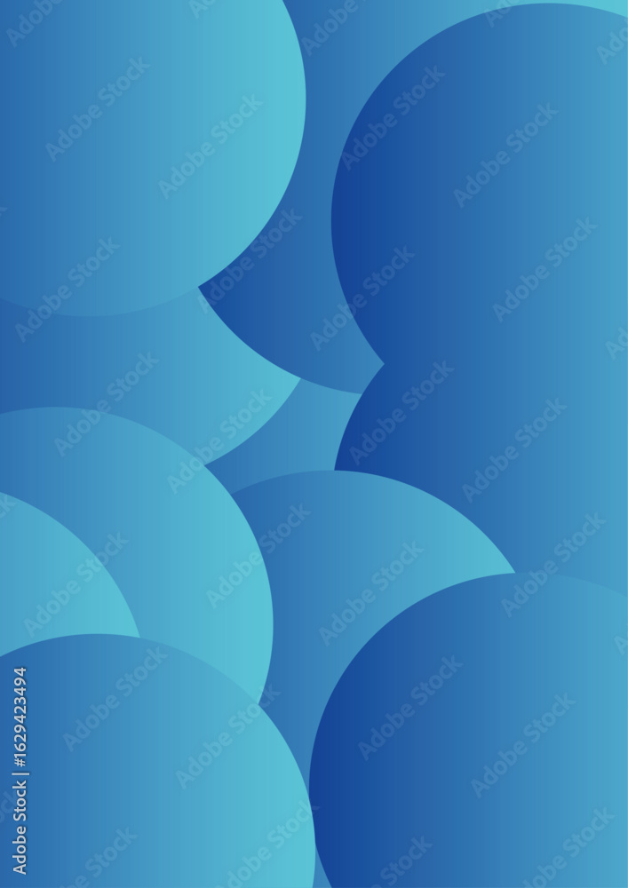 Poster abstract modern background with overlapping glowing teal-green circular forms on a deep black backgr