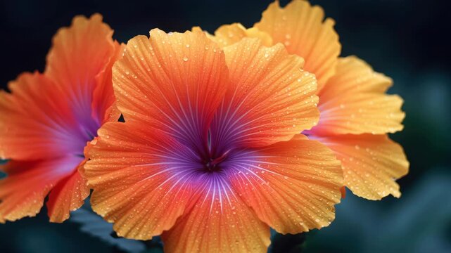 Vibrant wildflowers in rewilding project display stunning orange and purple hues, showcasing beautiful colors and intricate patterns in nature