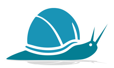 Teal Snail Vector Graphic A Stylized Depiction Of A Snail With A Swirling Shell And Antennae Trailing A Slimy Path On A Transparent Backdrop