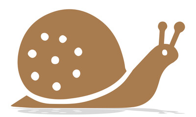 A Brown Snail with Circular Patterns on its Shell Crawling Across a Checkered Surface Depicting Wildlife and the Natural World in Earth Tones.