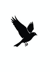 Fototapeta premium Bird in Flight Silhouette - Simple Elegance
