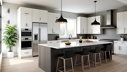 Modern Kitchen Interior with Contemporary Features