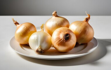 onions on a white plate