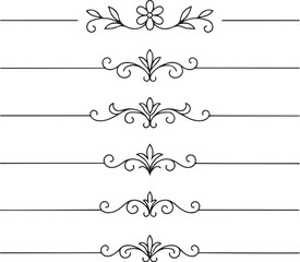 Elegant Floral and Swirl Dividers A Collection of Decorative Line Separators