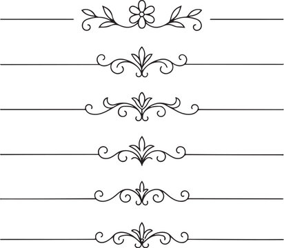 Elegant Floral and Swirl Dividers A Collection of Decorative Line Separators