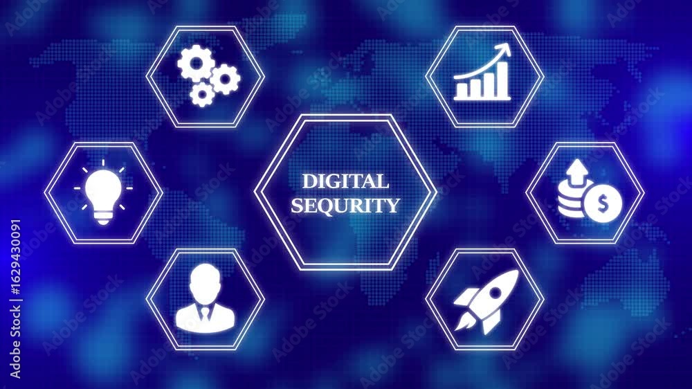 Aufkleber cyber security, computer data encryption and internet protection. personal information safety. digit